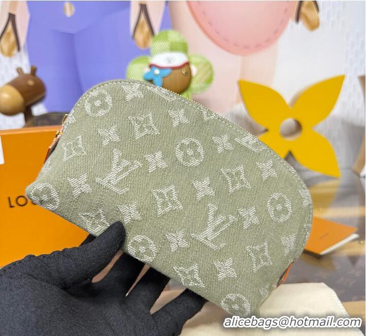 Best Price Louis Vuitton Monogram Denim Pochette Cosmetique PM M24317 Green 2026