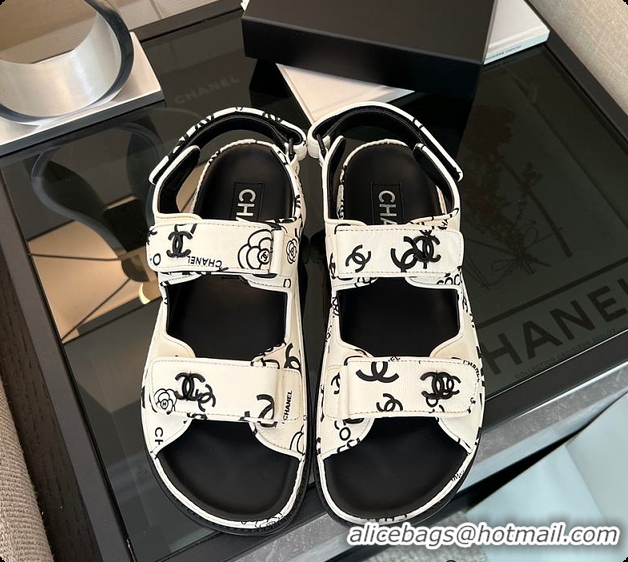 Best Product Chanel 23P CC Logo Lambskin Dad Sandals 60703001