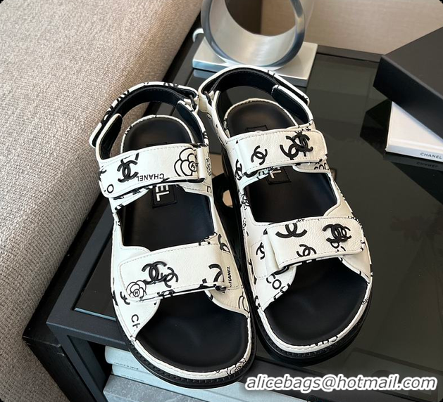 Best Product Chanel 23P CC Logo Lambskin Dad Sandals 60703001