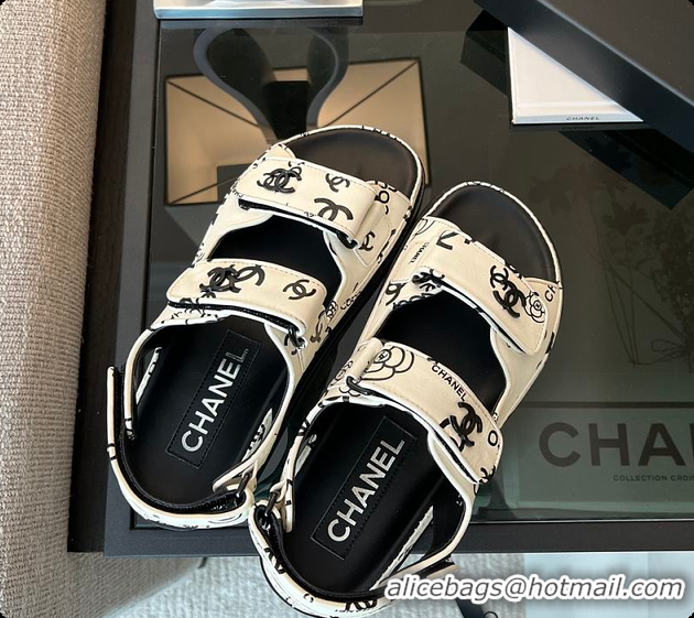 Best Product Chanel 23P CC Logo Lambskin Dad Sandals 60703001