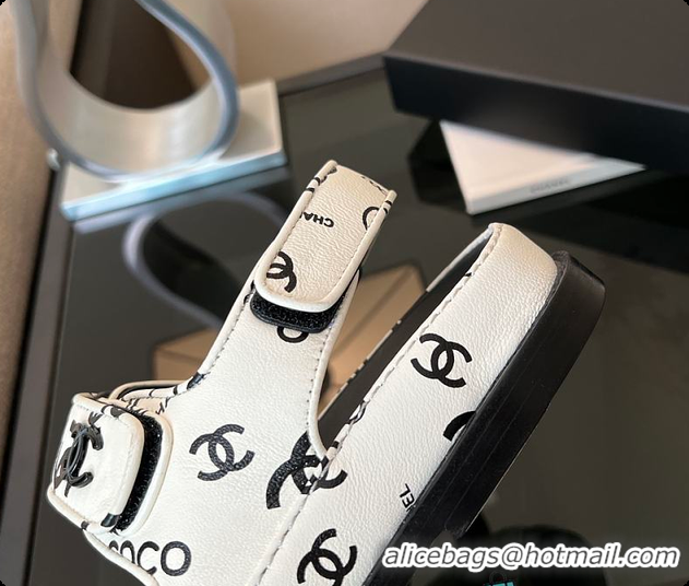 Best Product Chanel 23P CC Logo Lambskin Dad Sandals 60703001
