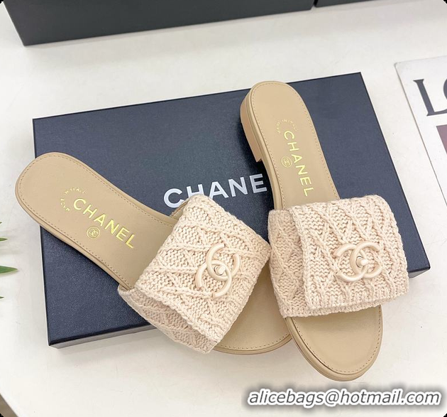 Perfect Chanel Flat Mule Natural Raffia 60703004