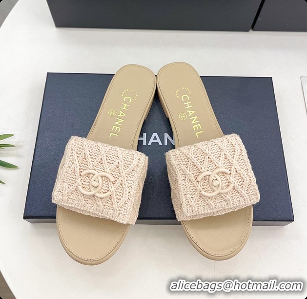 Perfect Chanel Flat Mule Natural Raffia 60703004