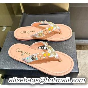 Stylish Chanel Thongs Lambskin & metal Slipper 60703006