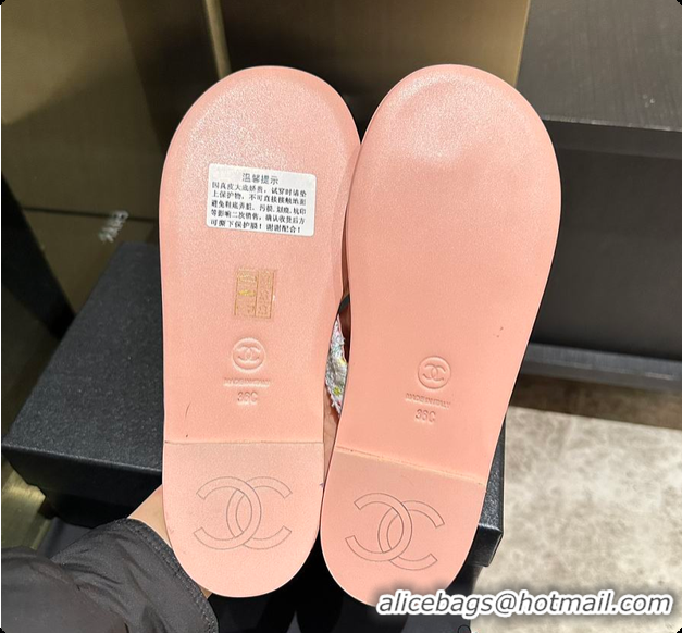 Stylish Chanel Thongs Lambskin & metal Slipper 60703006