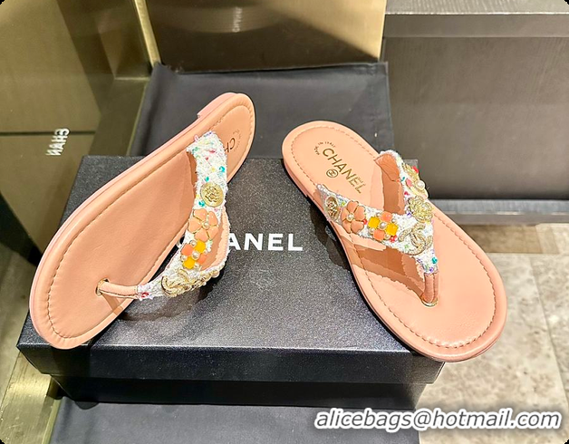 Stylish Chanel Thongs Lambskin & metal Slipper 60703006