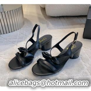 Good Quality Chanel Bow Chunky Sandal in Black 60703007