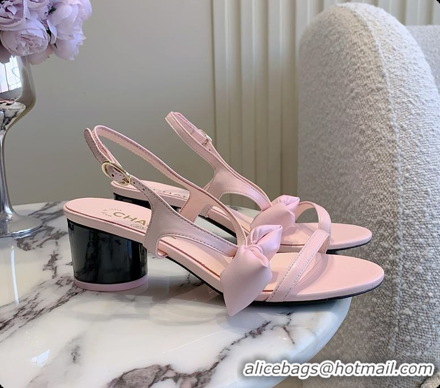 Duplicate Chanel Bow Chunky Sandal in Pink 60703007