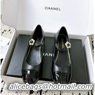 Good Quality Chanel 25A Ballet Flats Black 60703008