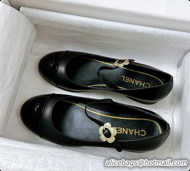 Good Quality Chanel 25A Ballet Flats Black 60703008