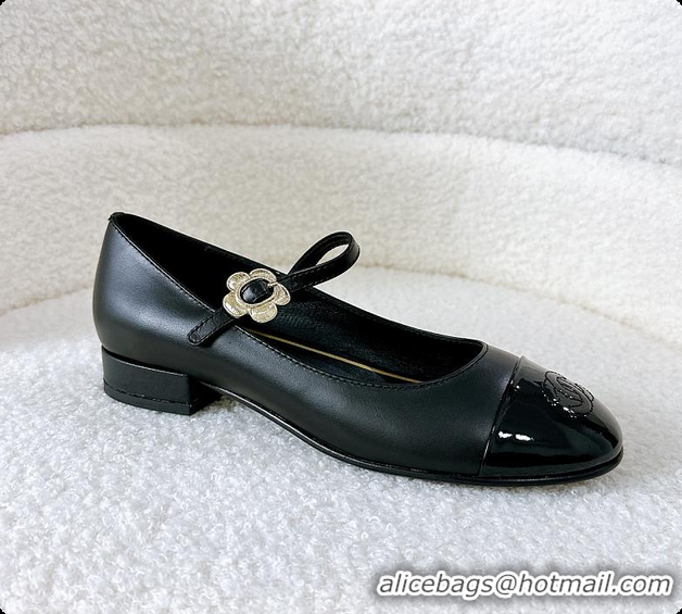 Good Quality Chanel 25A Ballet Flats Black 60703008