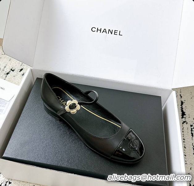 Good Quality Chanel 25A Ballet Flats Black 60703008