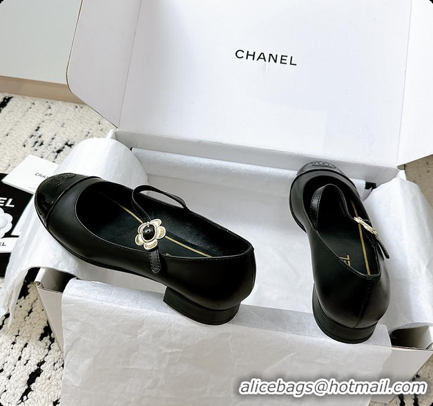Good Quality Chanel 25A Ballet Flats Black 60703008