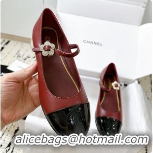 Good Product Chanel 25A Ballet Flats Red 60703008