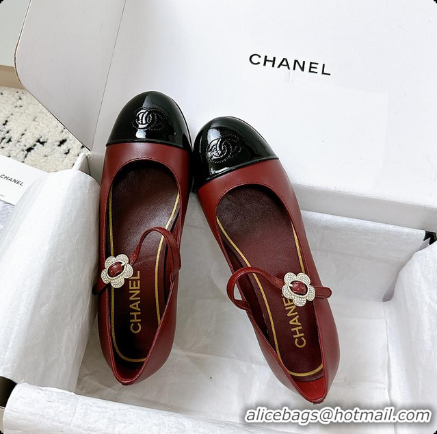 Good Product Chanel 25A Ballet Flats Red 60703008
