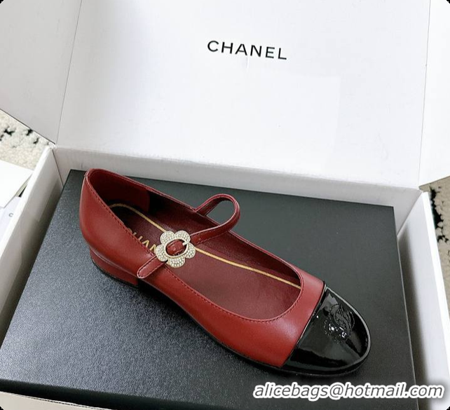 Good Product Chanel 25A Ballet Flats Red 60703008