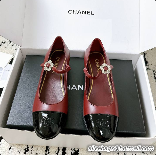 Good Product Chanel 25A Ballet Flats Red 60703008