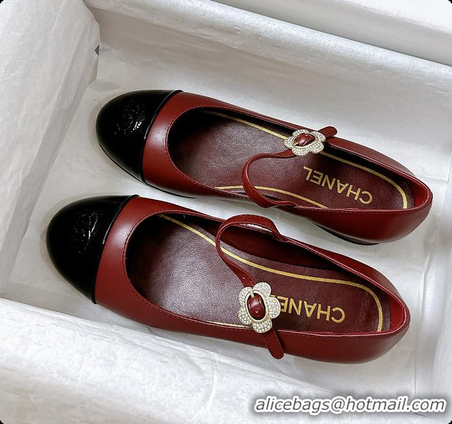 Good Product Chanel 25A Ballet Flats Red 60703008