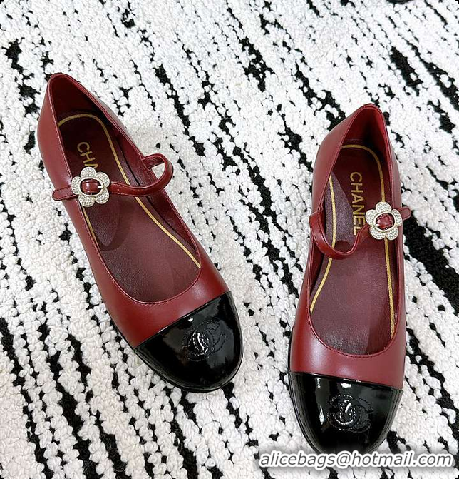 Good Product Chanel 25A Ballet Flats Red 60703008
