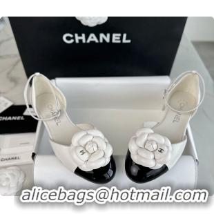 Sumptuous Chanel Slingback Kitten Heels with A Camellia Embellishment 60703014