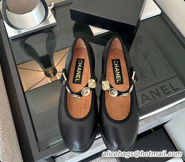 Low Price Chanel Camellia Charm Mary Jane Flats 60703015