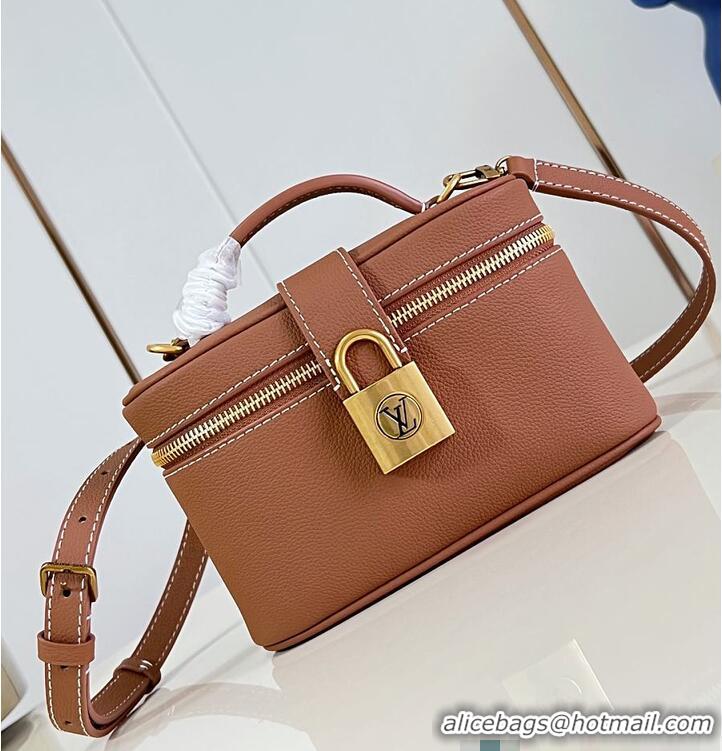 Unique Grade Louis Vuitton Low Key Vanity Bag Calfskin M29052 Cognac Brown 2026