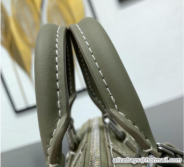 New Fashion Louis Vuitton Speedy 18 Bandoulière Khaki Green Ostrich leather/calfskin and suede M29063 2026
