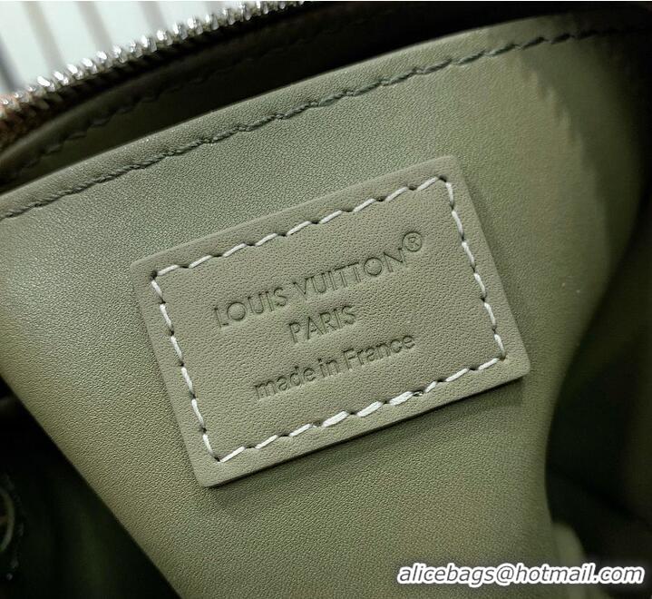 New Fashion Louis Vuitton Speedy 18 Bandoulière Khaki Green Ostrich leather/calfskin and suede M29063 2026