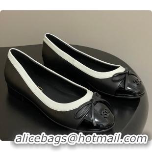 Good Quality Chanel Ballet Flats Black Patent Leather 60703015