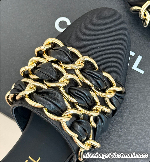 Hot Style Chanel Mules Lambskin & Grosgrain Black 60703021