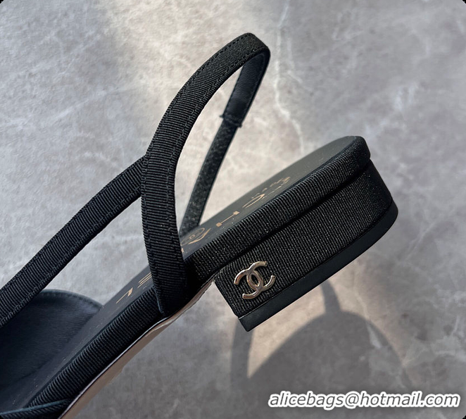 Purchase Chanel Slingbacks Calfskin & Metal Black & Gold 60703022