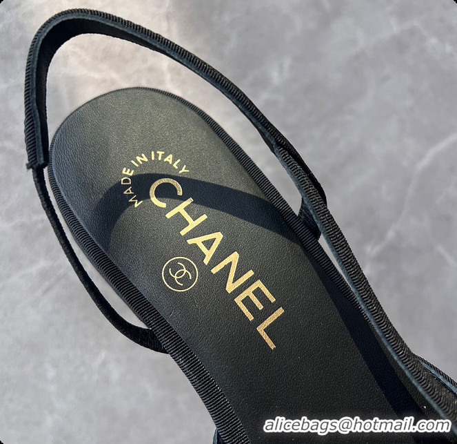 Purchase Chanel Slingbacks Calfskin & Metal Black & Gold 60703022