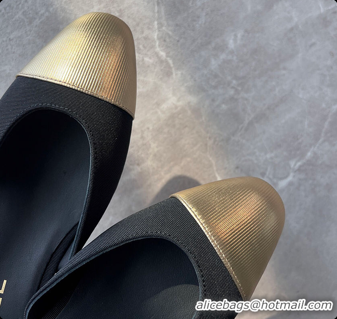 Purchase Chanel Slingbacks Calfskin & Metal Black & Gold 60703022