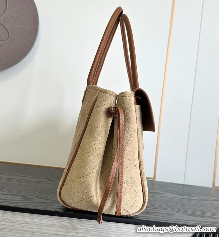 Discount Chanel Metiers D'art Small Shopping Bag Suede Calfskin/Grained Calfskin AS6428 Dark Beige/Camel/Gold 2026