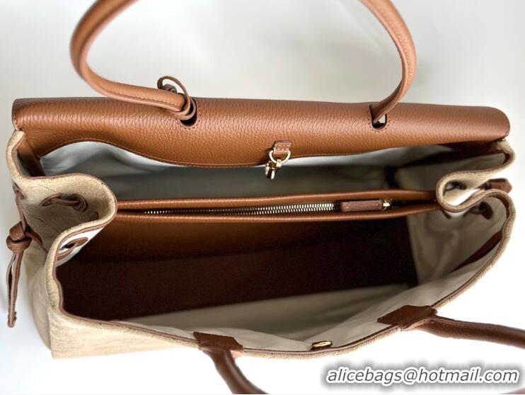 Discount Chanel Metiers D'art Small Shopping Bag Suede Calfskin/Grained Calfskin AS6428 Dark Beige/Camel/Gold 2026