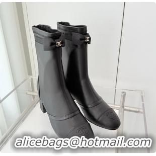 Perfect Chanel Low-cut Boots Sheepskin Black 60703103