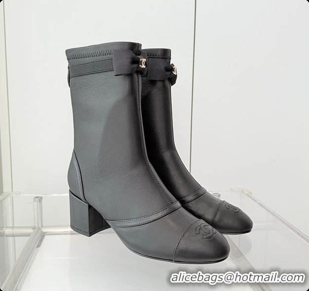 Perfect Chanel Low-cut Boots Sheepskin Black 60703103