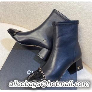 Good Looking Chanel Patent Leather Ankle boots Black 60703111