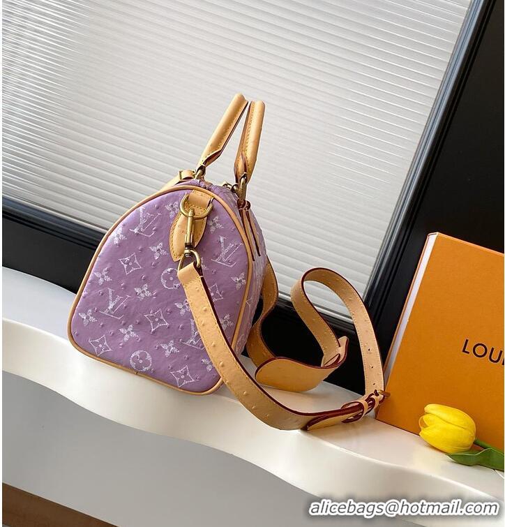 Best Quality Louis Vuitton Speedy P9 Bandouliere 25 in Ostrich Lavender M29099 2026