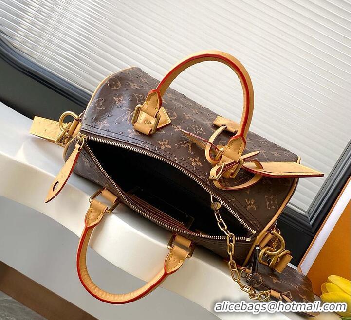 Top Grade Louis Vuitton Speedy P9 Bandouliere 25 in Ostrich Leather M29099 Brown 2026