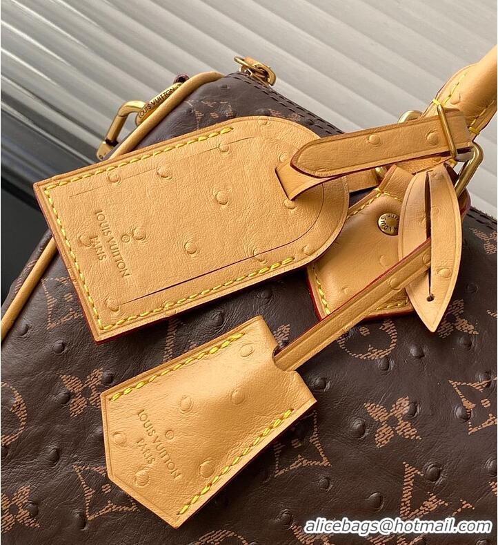 Top Grade Louis Vuitton Speedy P9 Bandouliere 25 in Ostrich Leather M29099 Brown 2026