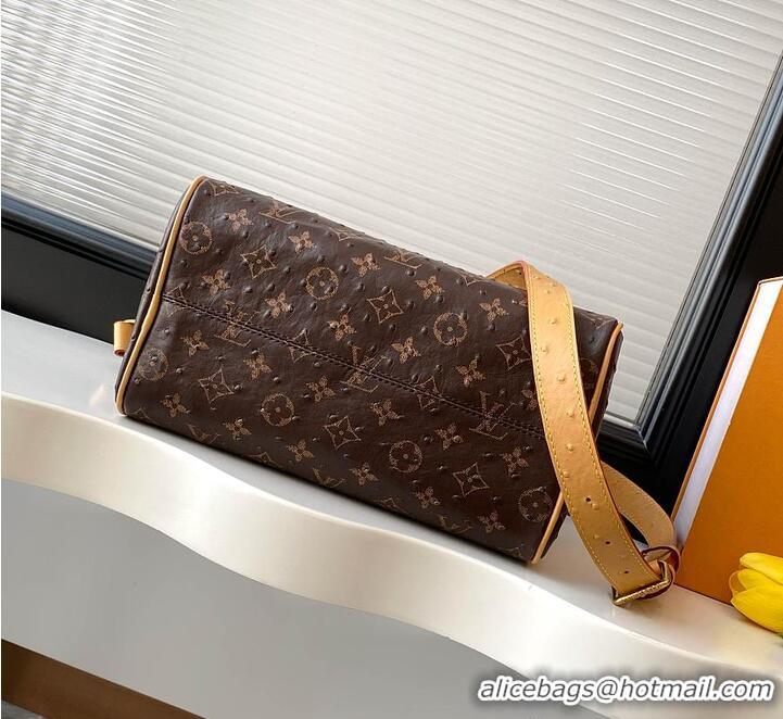 Top Grade Louis Vuitton Speedy P9 Bandouliere 25 in Ostrich Leather M29099 Brown 2026