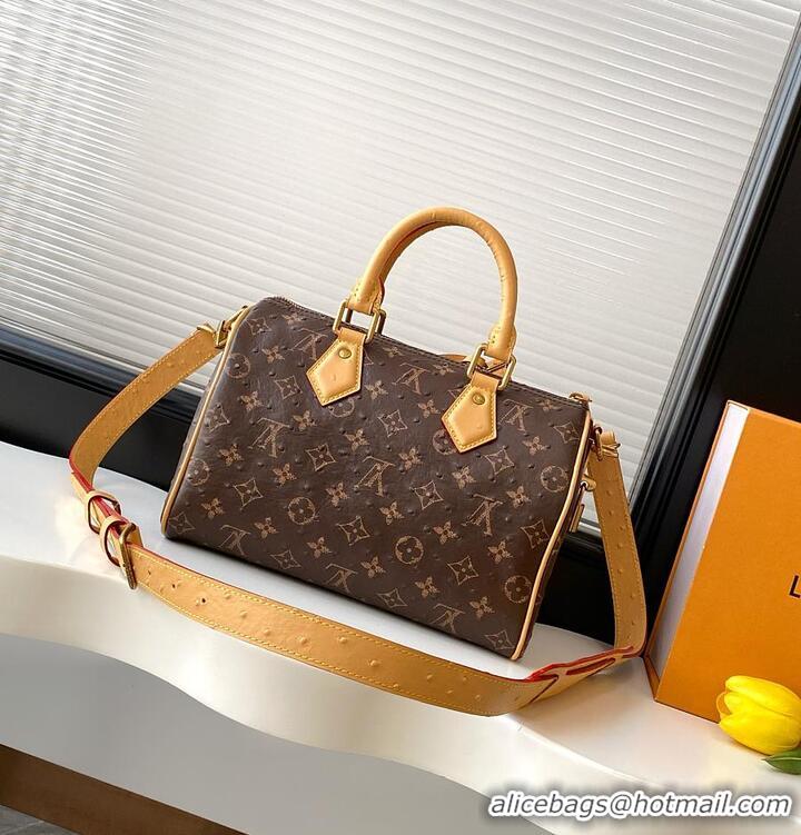 Top Grade Louis Vuitton Speedy P9 Bandouliere 25 in Ostrich Leather M29099 Brown 2026