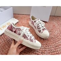 Charming Dior WalknDior Platform Sneakers Rose des Vents and Pink Dior Lilac Bouquet Embroidered Cotton 6070207