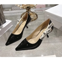 Luxurious Dior Jadior Slingback Pumps Black Patent Calfskin 65MM 6070215