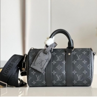 Inexpensive Louis Vuitton Monogram Eclipse Canvas Keepall Bandouliere 25 Mens Bag M46271