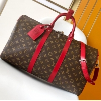 Luxury Cheap Louis Vuitton Keepall Bandouliere Travel Bag 45cm Multi-color M13807 Red