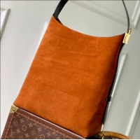 Famous Brand Cheap Louis Vuitton Hobo Suede Cowhide Handbag M25516
