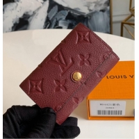 Top Quality Louis Vuitton Monogram Empreinte Metal Lock Key Holder M64421 Burgundy