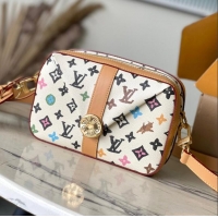 Luxury Cheap Louis Vuitton Enveloe Monoogram Cray Messenger Bag M24810 White